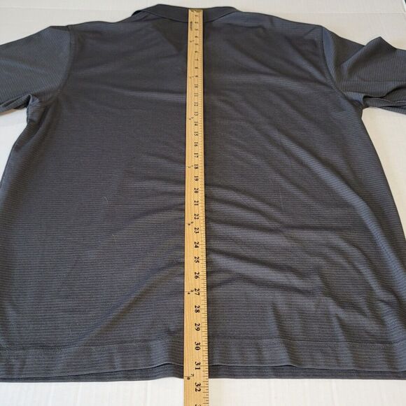 Cutter & Buck Polo Shirt Mens XL Gray Pin Stripe Short Sleeve Golf Outdoors - Picture 9 of 11